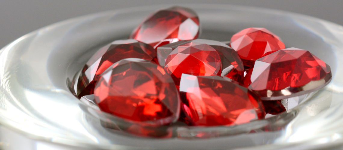Hand made glass stones.